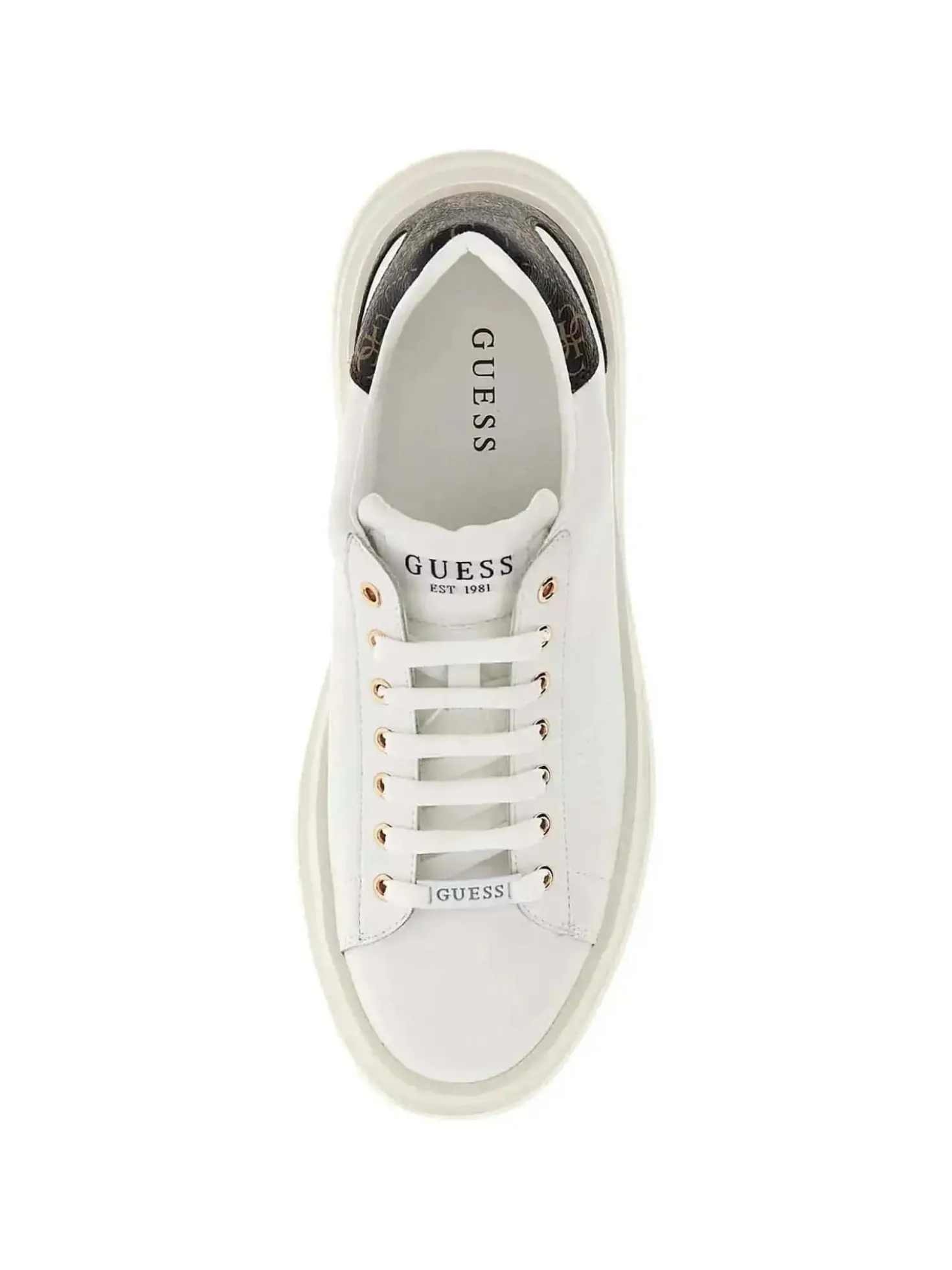 SNEAKERS UOMO - GUESS BIANCO-MARRONE - FMPVIB LEA12