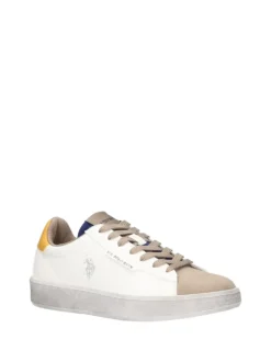 SNEAKERS UOMO - US POLO ASSN. BIANCO-GIALLO - BRAYAN001M/6Y1