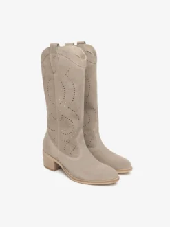 STIVALE DONNA - NERO GIARDINI BEIGE - E615122D
