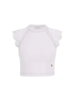 TOP DONNA - GUESS APPAREL BIANCO - W6GZ01 Z0606