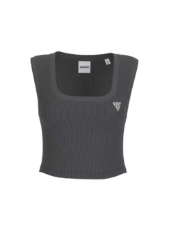 TOP DONNA - GUESS ATHLEISURE NERO - V6GP07 K2987
