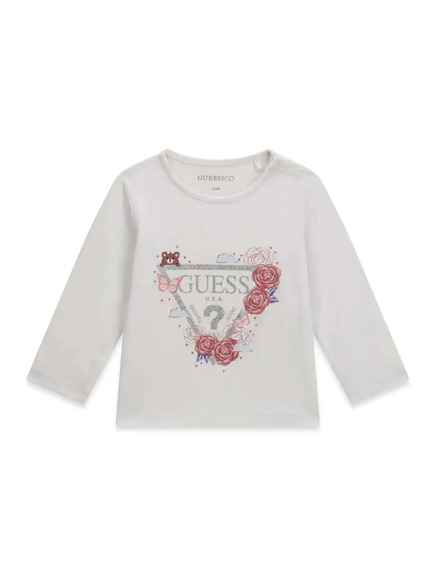 T-SHIRT BAMBINA - GUESS KIDS BIANCO - K6YI24 K3732