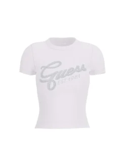 T-SHIRT DONNA - GUESS APPAREL BIANCO - W6RI22 KA0H1