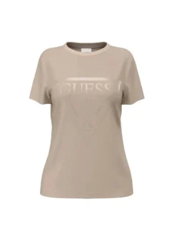 T-SHIRT DONNA - GUESS ATHLEISURE BEIGE - V2YI07 K8HM0