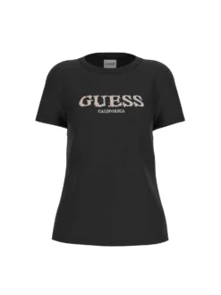 T-SHIRT DONNA - GUESS ATHLEISURE NERO - V6RI11 J1314