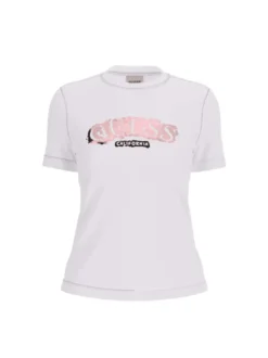 T-SHIRT DONNA - GUESS ATHLEISURE BIANCO - V6GI15 K2982