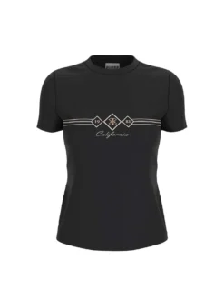 T-SHIRT DONNA - GUESS ATHLEISURE NERO - V6GI06 K2967