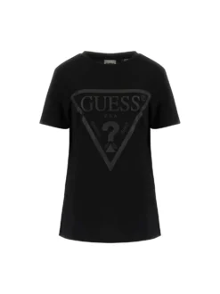 T-SHIRT DONNA - GUESS ATHLEISURE NERO - V2YI07 K8HM0