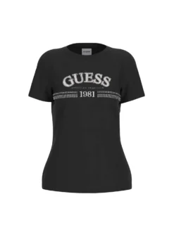 T-SHIRT DONNA - GUESS ATHLEISURE NERO - V6RI16 I3Z14