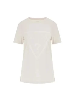 T-SHIRT DONNA - GUESS ATHLEISURE BIANCO SPORCO - V2YI07 K8HM0