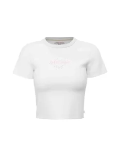 T-SHIRT DONNA - GUESS JEANS BIANCO - W6YI05 K3640