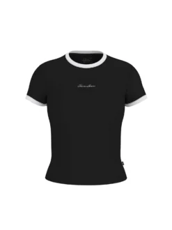 T-SHIRT DONNA - GUESS JEANS NERO - W6GPA9 KF641