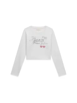 T-SHIRT RAGAZZA - GUESS KIDS BIANCO - J6YI35 K3774