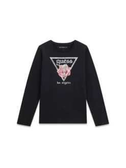 T-SHIRT RAGAZZA - GUESS KIDS NERO - J6YI33 K3771