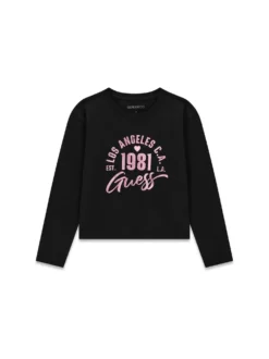 T-SHIRT RAGAZZA - GUESS KIDS NERO - J6YI04 K3671