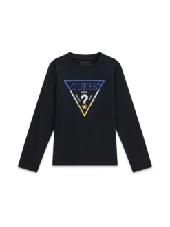 T-SHIRT RAGAZZO - GUESS KIDS NERO - L6YI14 K3734